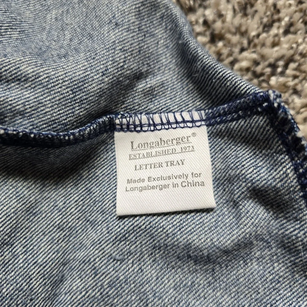 Longaberger Denim Letter Tray Basket‎ Liner